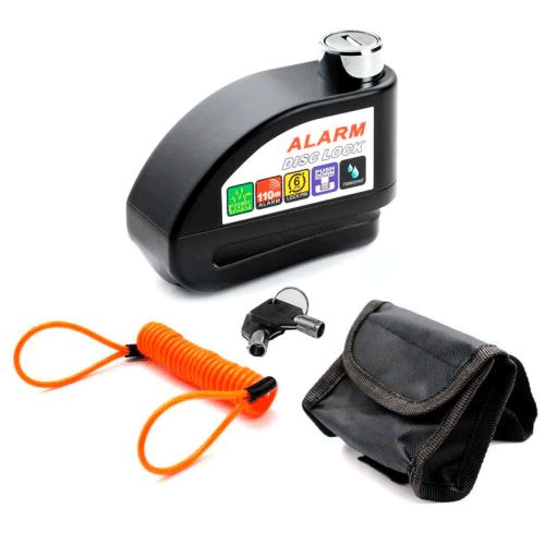 CANDADO DE ALARMA CON GUAYA NEGRO