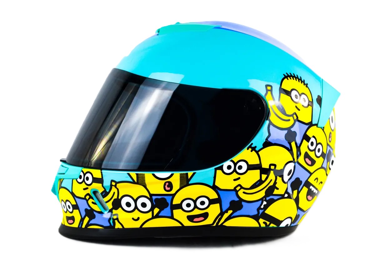 CASCO XTRONG XTR-002 BANANA AZUL BRILLO
