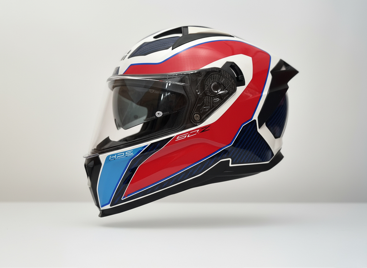 CASCO GIVI H50Z BLANCO ROJO AZUL BRILLO