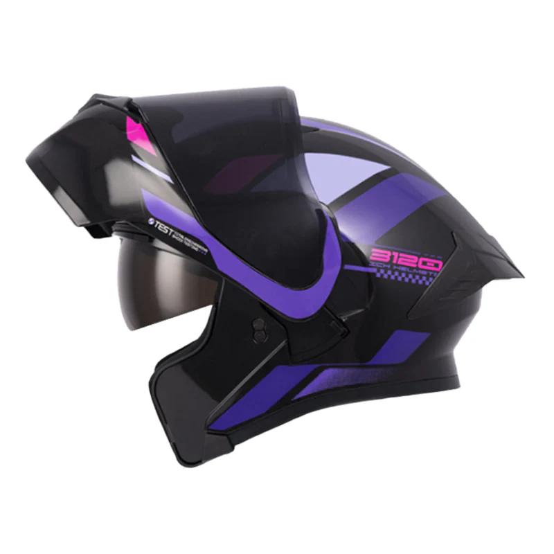 CASCO ICH 3120 ORDANOX NEGRO MORADO FUCSIA