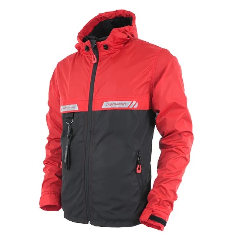 CHAQUETA CORTAVIENTO PIGMALION EURO MAS ROJO NEGRO