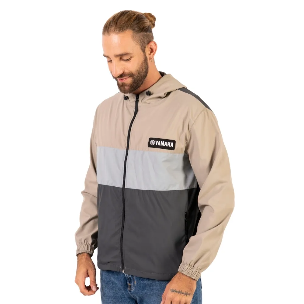 CHAQUETA CORTAVIENTO YAMAHA MULTI GRIS KHAKI MAS