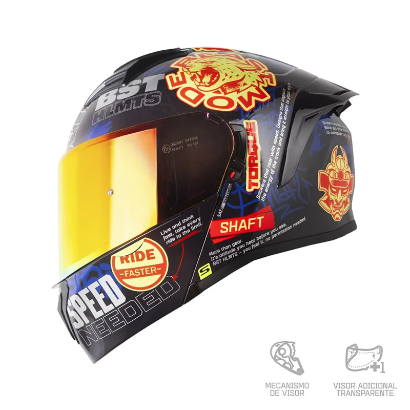 CASCO SHAFT 3820 TORQUE AZUL OSCURO ROJO