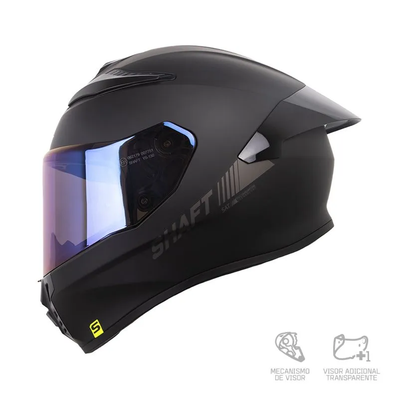 CASCO SHAFT 584 SP SOLID NEGRO GRIS OSCURO