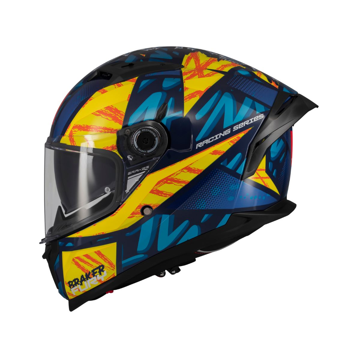CASCO MT BRAKER SV FURY C17 AZUL AMARILLO BRILLO
