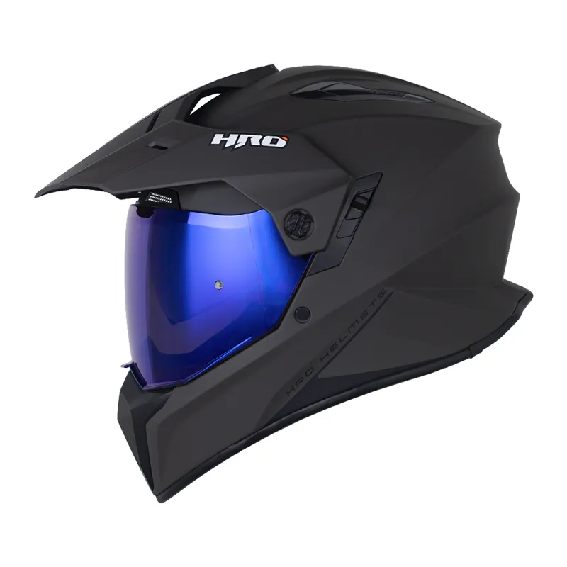 CASCO HRO MX340 SOLID GRIS NEGRO