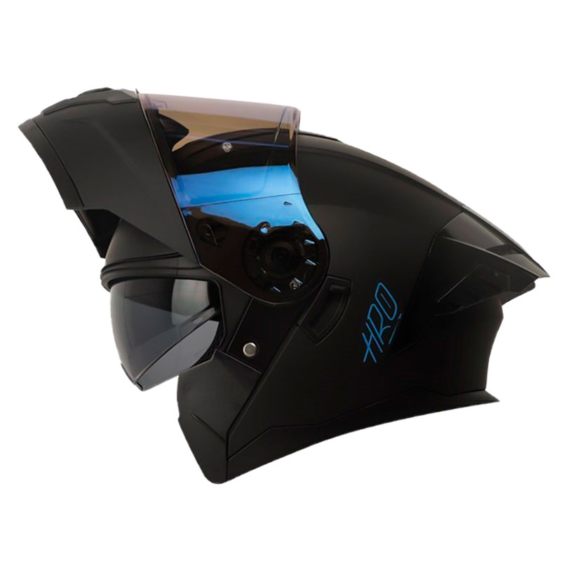 CASCO HRO 3480DV SOLID NEGRO AZUL MATE