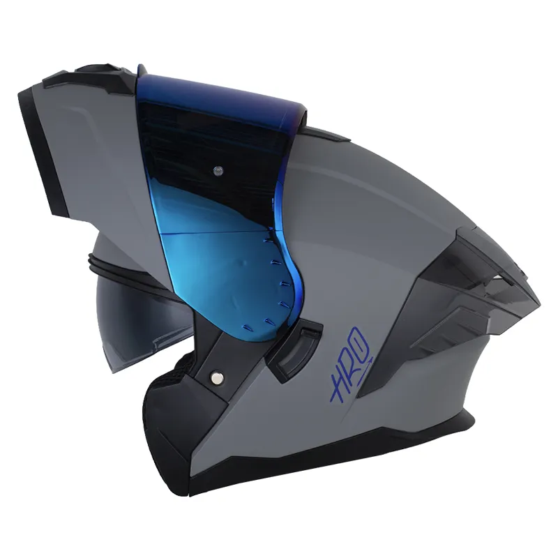 CASCO HRO 3480DV SOLID GRIS AZUL MATE