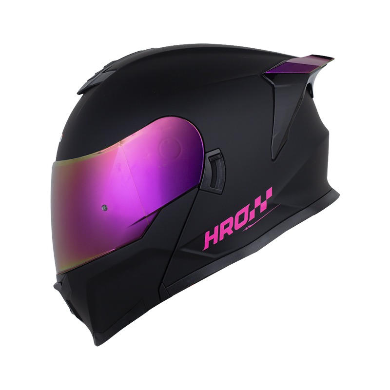 CASCO HRO 3460 SOLID NEGRO FUCSIA MATE
