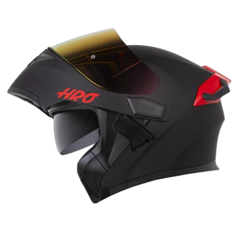 CASCO HRO 3400 SOLID NEGRO ROJO
