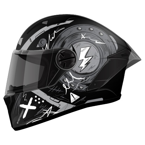 CASCO ICH 451 DTS NEGRO GRIS MATE