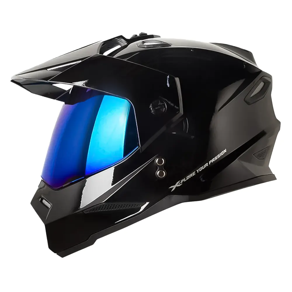 CASCO X-ONE X-MX328DV SOLID NEGRO BRILLO SILVER