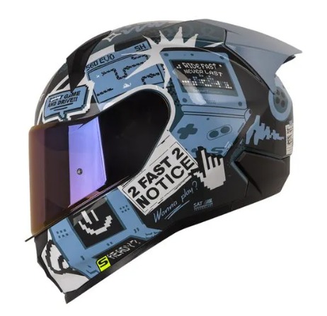 CASCO SHAFT 560 EVO G2G AZUL BLANCO