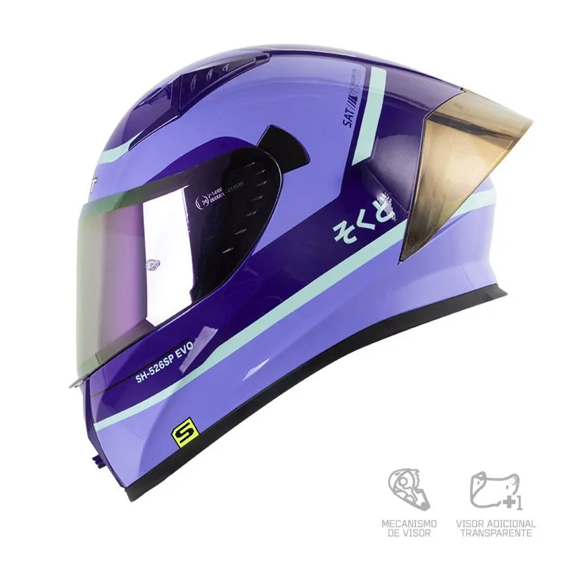 CASCO SHAFT 526SP EVO NIHON MORADO TURQUESA